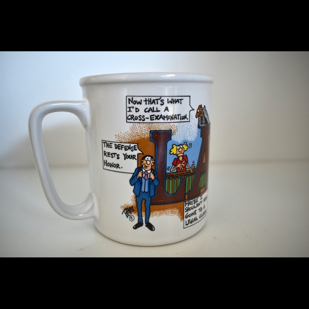 Vintage LAWYER Mug/Cup Peter 1986 Treasure Masters